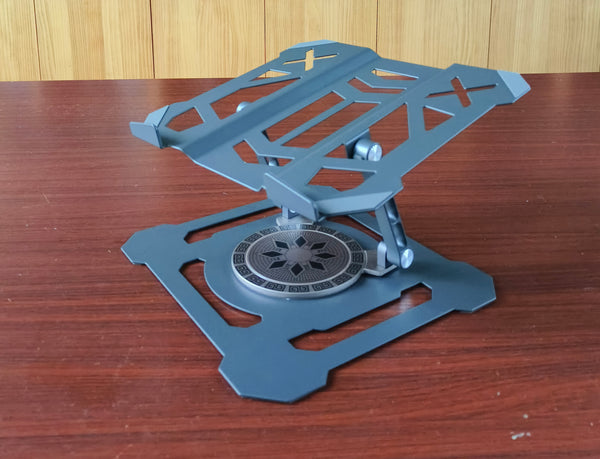 iDock Ergonomic Portable Folding Gaming Laptop Stand Carbon Steel Height Angle Adjustable 360° Swivel Notebook Holder