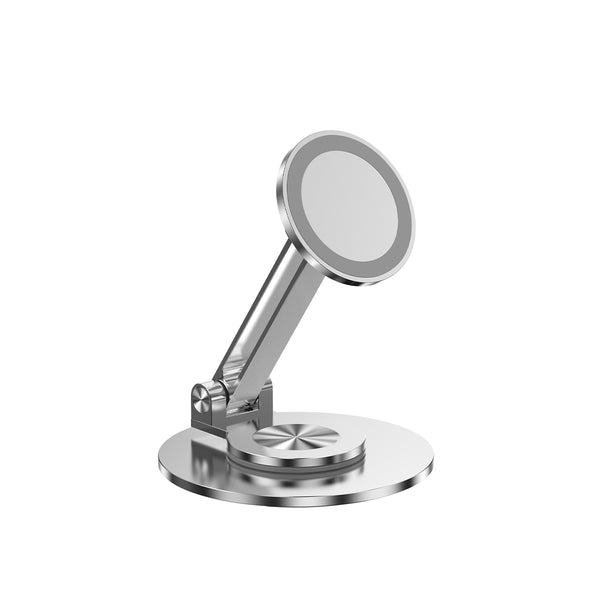 iDock Portable Folding 360° Rotation Adjustable Height Aluminum Alloy Magnetic Phone Holder All Metal Folding Tablet Stand
