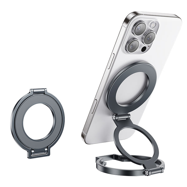 iDock Portable Folding Adjustable Magnetic Phone Stand 2-in-1 Phone Ring Stand
