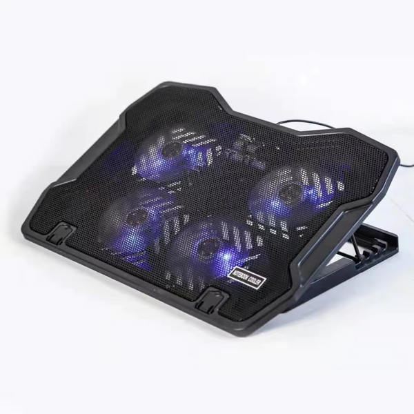 iDock Ergonomic Adjustable Slim Portable Notebook Stand with 4 Fans Laptop Cooler Cooling Pad For 15.6"-17" Laptop