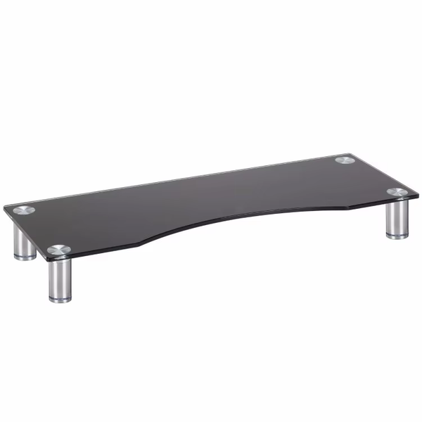iDock Glass Monitor Stand Adjustable Height Multiple Screen Riser for PC Monitors Computers and Laptops