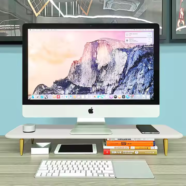 iDock Aluminum High Quality Wood Metal Monitor Stand Multi Media Monitor Desktop Stand
