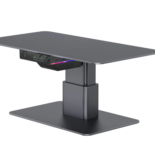 iDock Home Office Desktop Adjustable Gaming Lights Computer LED Monitor Riser Stand with USB HUB