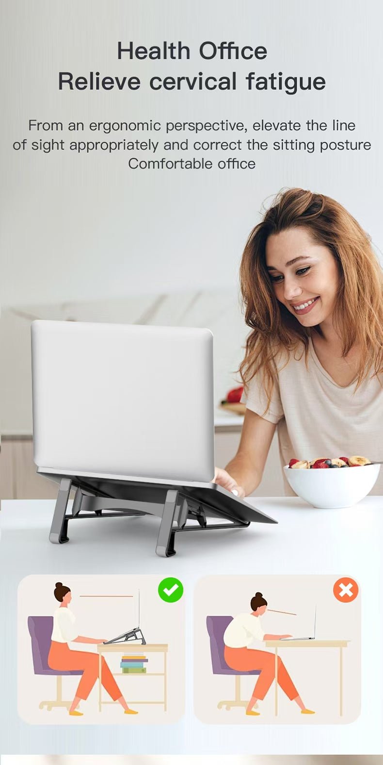 Factory Custom Logo Box iDock 2 In 1 Portable Folding Plastic Desktop Laptop Stand for Under the 17.3 Inches Laptops Tablets - iDock Laptopstand