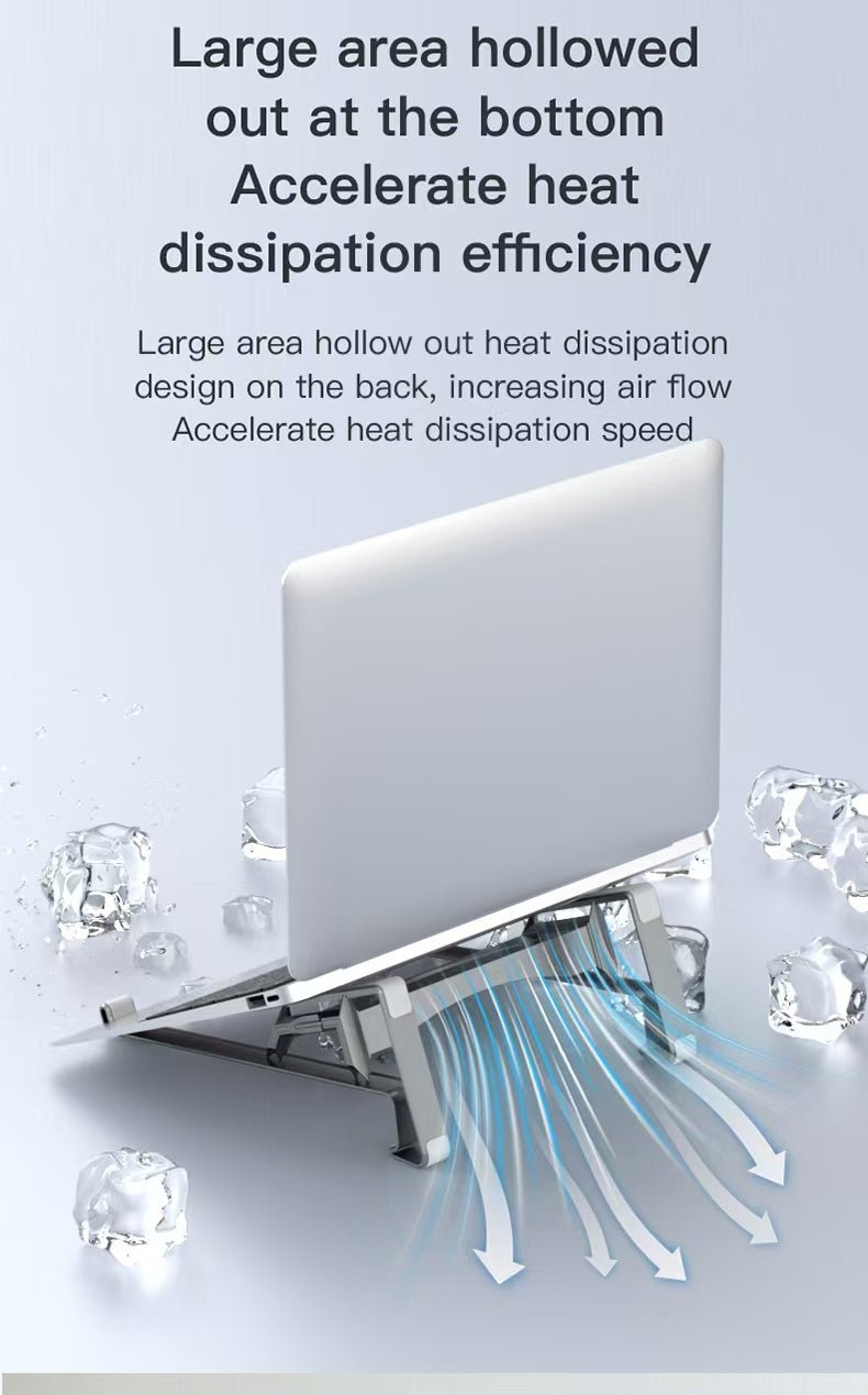 Factory Custom Logo Box iDock 2 In 1 Portable Folding Plastic Desktop Laptop Stand for Under the 17.3 Inches Laptops Tablets - iDock Laptopstand