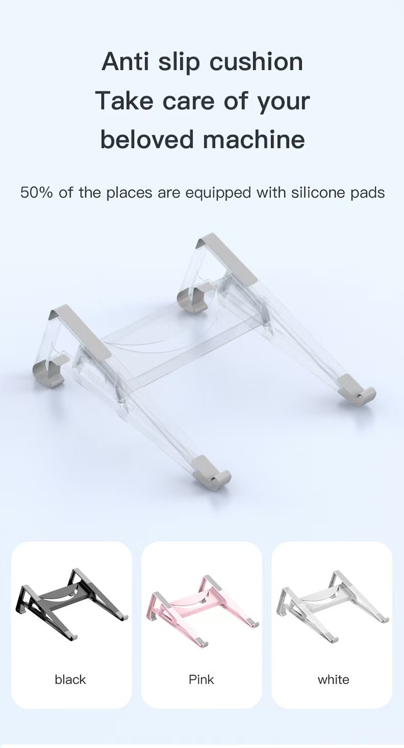 Factory Custom Logo Box iDock 2 In 1 Portable Folding Plastic Desktop Laptop Stand for Under the 17.3 Inches Laptops Tablets - iDock Laptopstand