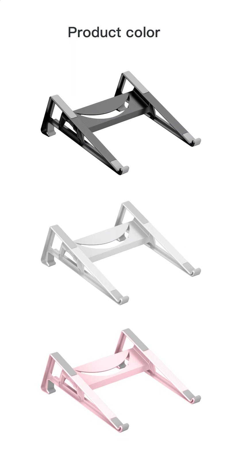 Factory Custom Logo Box iDock 2 In 1 Portable Folding Plastic Desktop Laptop Stand for Under the 17.3 Inches Laptops Tablets - iDock Laptopstand