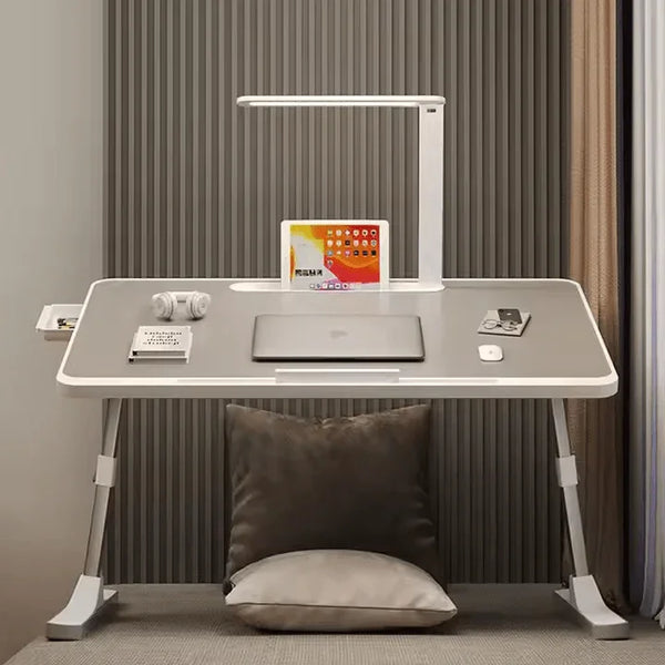 Factory Custom Logo Box iDock Adjustable Laptop Table Portable Folding Laptop Desk Bed Tray with Multi - slot LED Light Drawer - iDock Laptopstand
