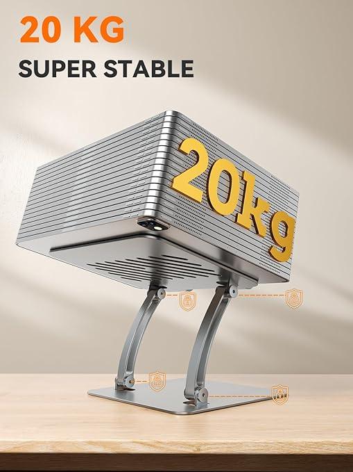 Factory Custom Logo Box iDock Aluminum Portable Folding Adjustable Desktop Tablet Stand Holder - iDock Laptopstand