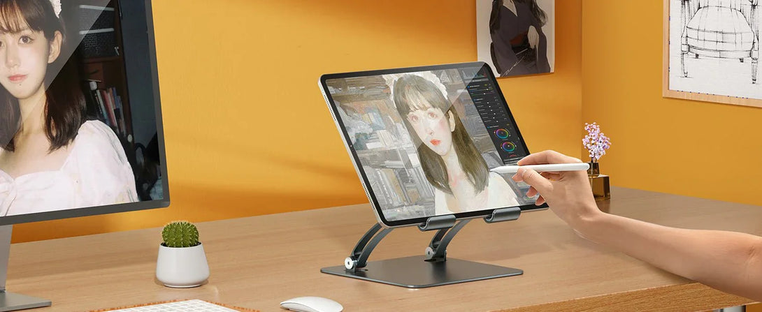 Factory Custom Logo Box iDock Aluminum Portable Folding Adjustable Desktop Tablet Stand Holder - iDock Laptopstand