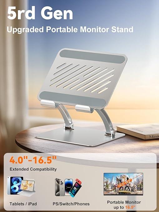 Factory Custom Logo Box iDock Aluminum Portable Folding Adjustable Desktop Tablet Stand Holder - iDock Laptopstand