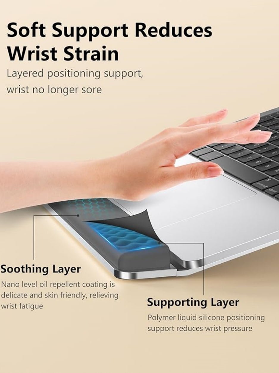 Factory Custom Logo Box iDock Ergonomic Detachable Aluminum Vertical Laptop Stand with Wrist Support Fit for 10 - 17 Inch Laptops - iDock Laptopstand