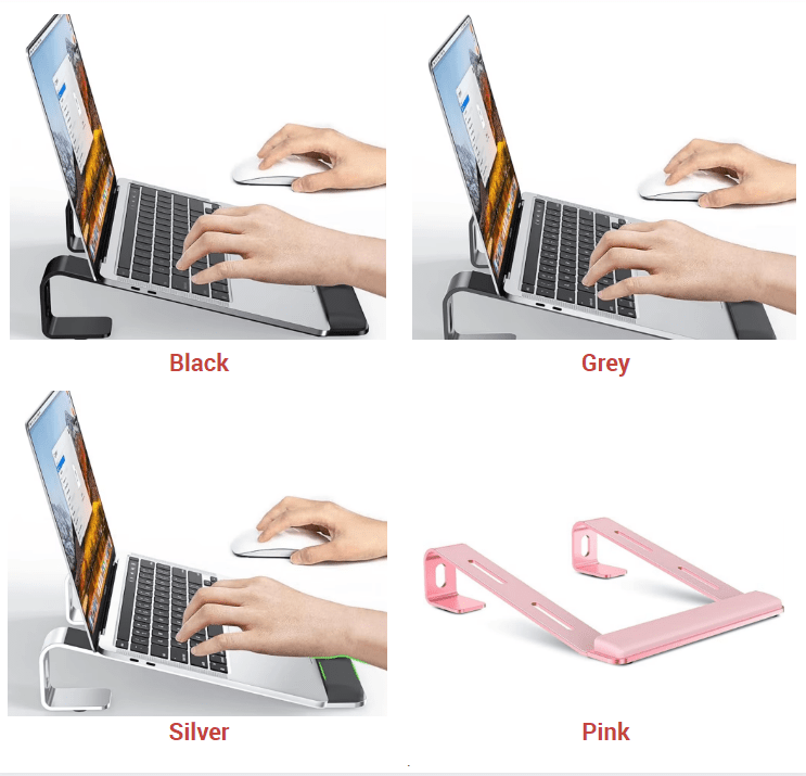 Factory Custom Logo Box iDock Ergonomic Detachable Aluminum Vertical Laptop Stand with Wrist Support Fit for 10 - 17 Inch Laptops - iDock Laptopstand