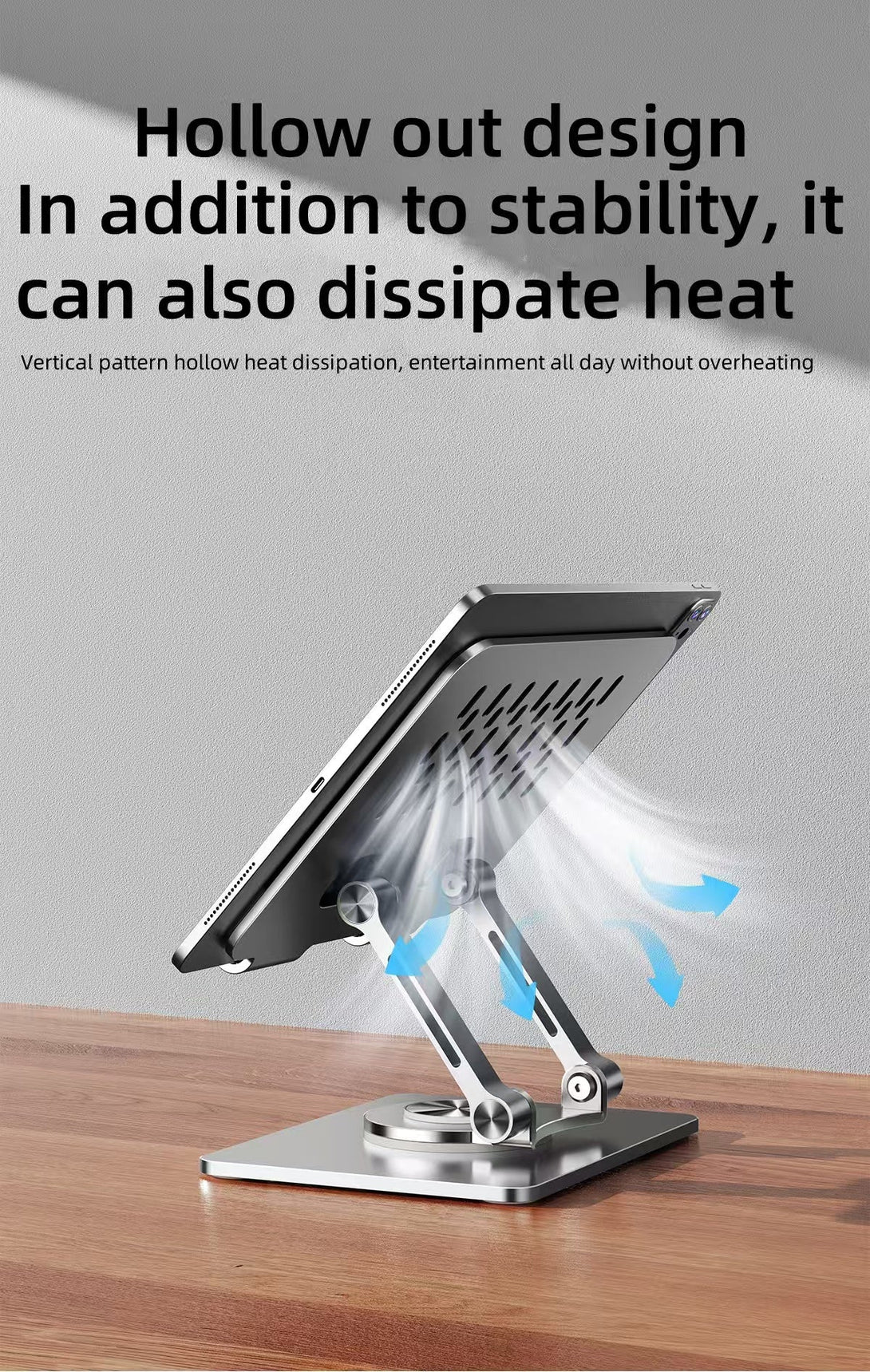 Factory Custom Logo Box iDock Ergonomic Portable Folding Adjustable Height 360 Degree Rotatable Tablet Riser Holder iPad Stand - iDock Laptopstand