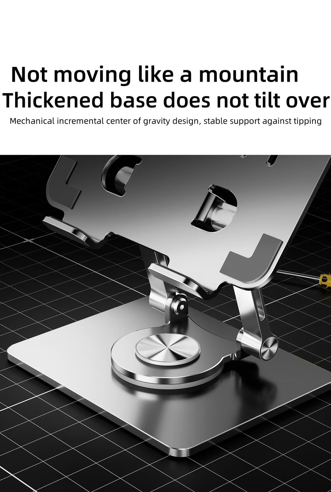 Factory Custom Logo Box iDock Ergonomic Portable Folding Adjustable Height 360 Degree Rotatable Tablet Riser Holder iPad Stand - iDock Laptopstand