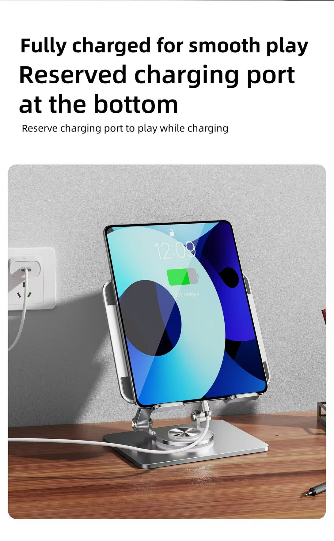 Factory Custom Logo Box iDock Ergonomic Portable Folding Adjustable Height 360 Degree Rotatable Tablet Riser Holder iPad Stand - iDock Laptopstand
