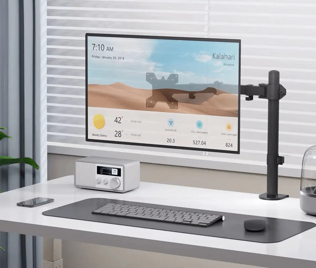 Factory Custom Logo Box iDock Home Office Desktop Adjustable Height and Angle Monitor Riser Stand Single - screen Display Holder - iDock Laptopstand