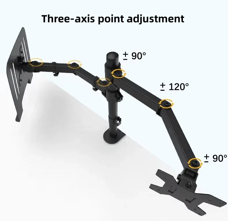 Factory Custom Logo Box iDock Home Office Desktop Adjustable Height and Angle Monitor Riser Stand Three - screen Display Holder - iDock Laptopstand