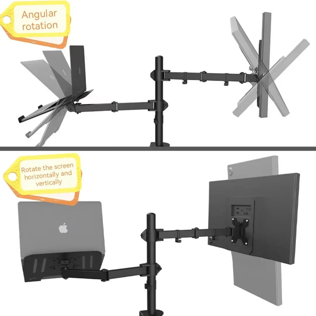 Factory Custom Logo Box iDock Home Office Desktop Adjustable Height and Angle Monitor Riser Stand Three - screen Display Holder - iDock Laptopstand
