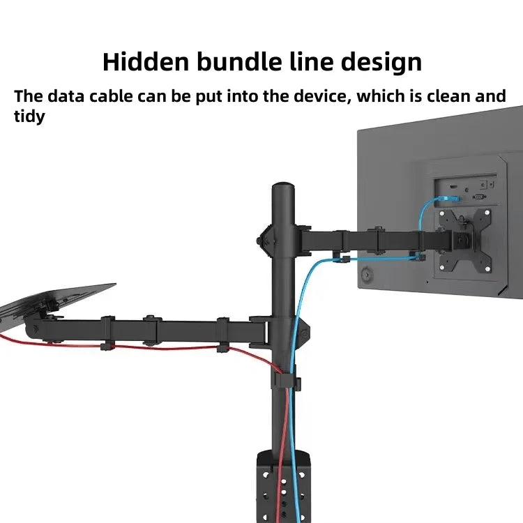 Factory Custom Logo Box iDock Home Office Desktop Adjustable Height and Angle Monitor Riser Stand Three - screen Display Holder - iDock Laptopstand