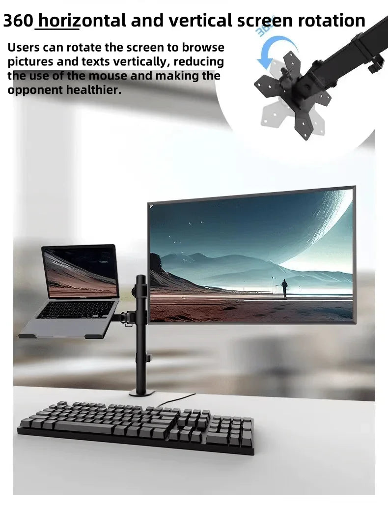 Factory Custom Logo Box iDock Home Office Desktop Adjustable Height and Angle Monitor Riser Stand Three - screen Display Holder - iDock Laptopstand