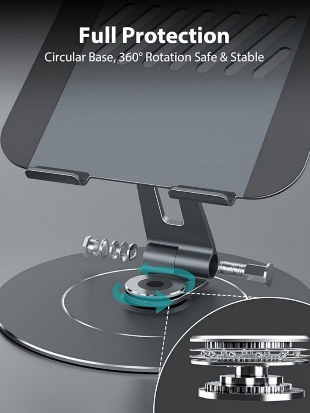 Factory Custom Logo Box iDock Portable Folding Adjustable 360 Rotating Ergonomic Desk Laptop Riser Stand with Phone Holder - iDock Laptopstand