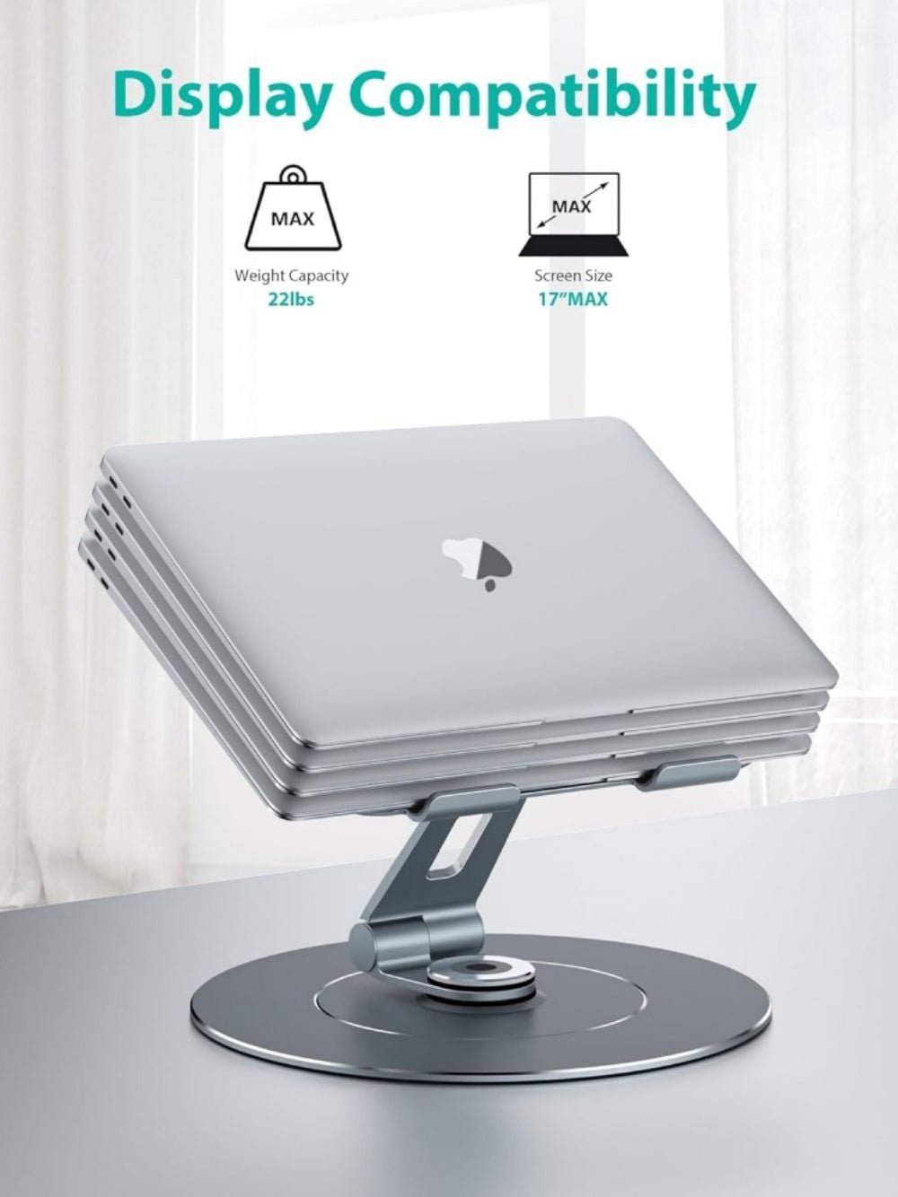 Factory Custom Logo Box iDock Portable Folding Adjustable 360 Rotating Ergonomic Desk Laptop Riser Stand with Phone Holder - iDock Laptopstand