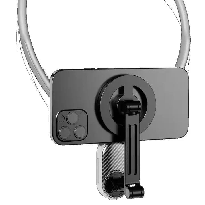 Factory Custom Logo Box iDock Portable Sports Magnetic Adjustable Height Angle Horizontal Vertical Screen Neck Phone Holder Neck Camera Holder - iDock Laptopstand