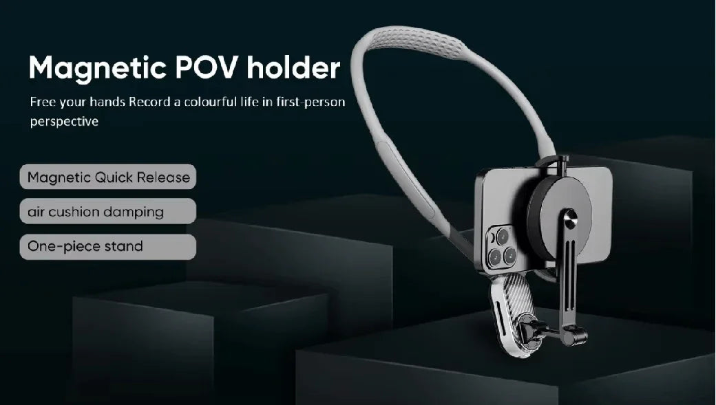 Factory Custom Logo Box iDock Portable Sports Magnetic Adjustable Height Angle Horizontal Vertical Screen Neck Phone Holder Neck Camera Holder - iDock Laptopstand
