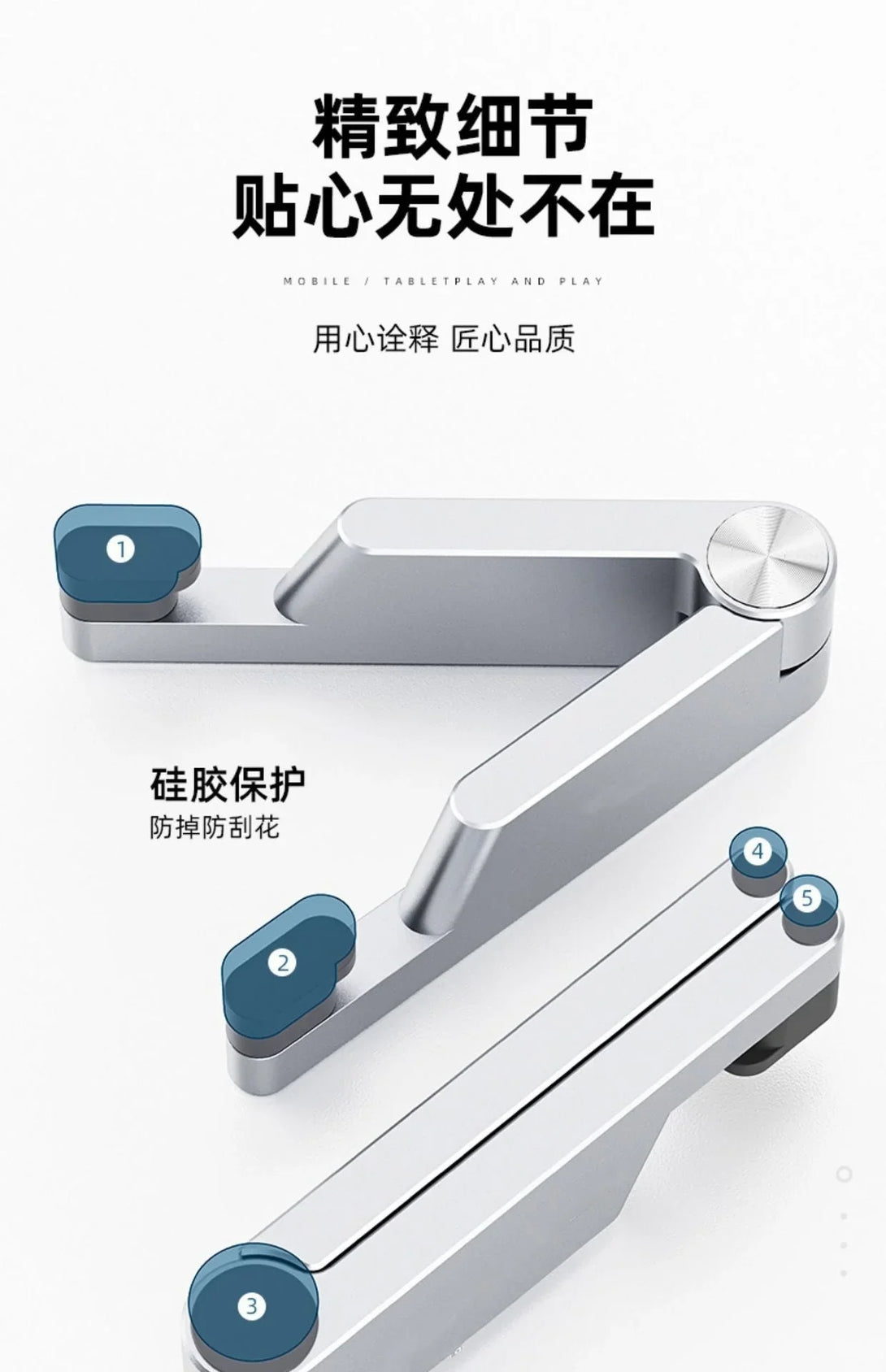 Factory Custom Logo Box iDock Portable V - shaped Aluminum Alloy Folding Compact Desktop Phone Holder Stand - iDock Laptopstand