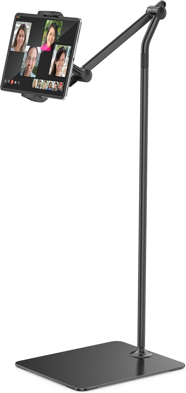 Factory Custom Logo Box iDock Stylish Adjustable Height iPad Floor Holder 360 Rotation Aluminum Tablet Phone Stand for Sofa Bed - iDock Laptopstand