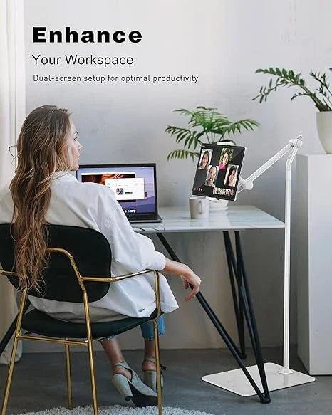 Factory Custom Logo Box iDock Stylish Adjustable Height iPad Floor Holder 360 Rotation Aluminum Tablet Phone Stand for Sofa Bed - iDock Laptopstand
