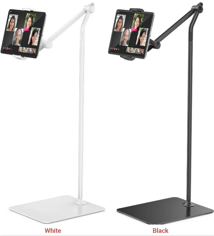 Factory Custom Logo Box iDock Stylish Adjustable Height iPad Floor Holder 360 Rotation Aluminum Tablet Phone Stand for Sofa Bed - iDock Laptopstand