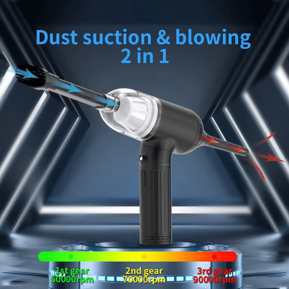 iDock 12000pa Hot selling Portable Cordless High Power Air Blower USB Mini Vacuum Cleaner Handheld Car Vacuum Cleaner - iDock Laptopstand