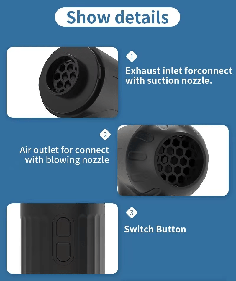 iDock 12000pa Hot selling Portable Cordless High Power Air Blower USB Mini Vacuum Cleaner Handheld Car Vacuum Cleaner - iDock Laptopstand