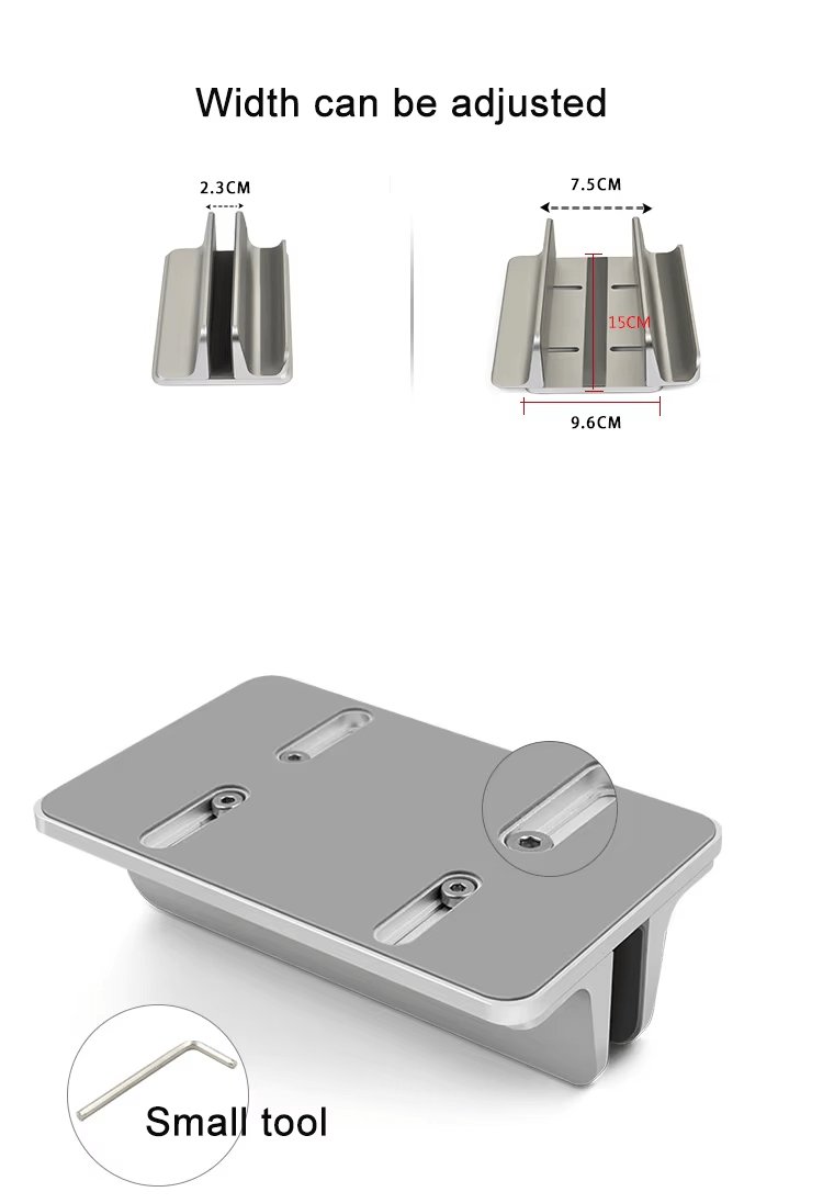 iDock 2 in 1 Design Adjustable Space Saving Computer Holder Vertical Laptop Stand with Slot - iDock Laptopstand