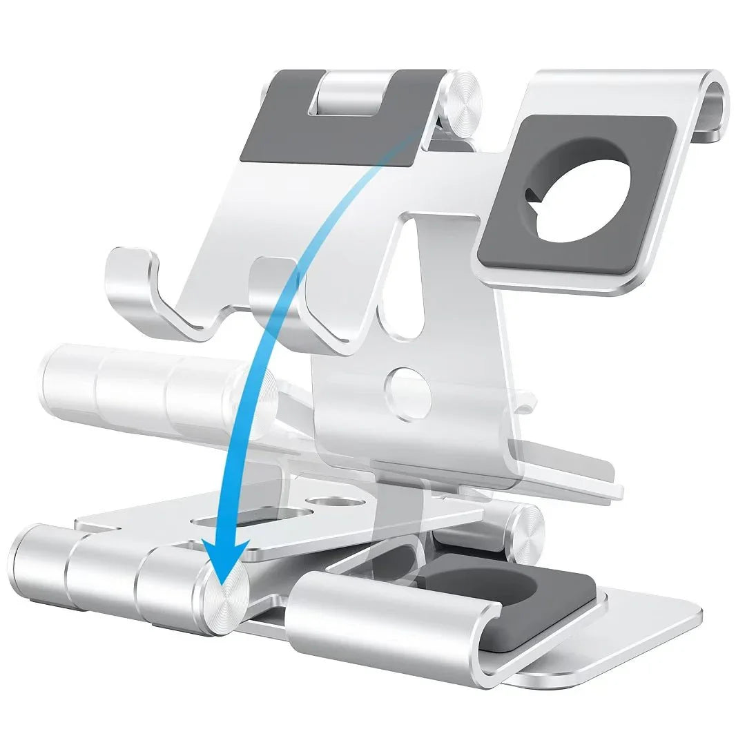 iDock 2 in 1 Design Mobile Phone Desktop Stand Compatible with 3.5 - 12.9 Inch Smart Devices and Apple Watch - iDock Laptopstand