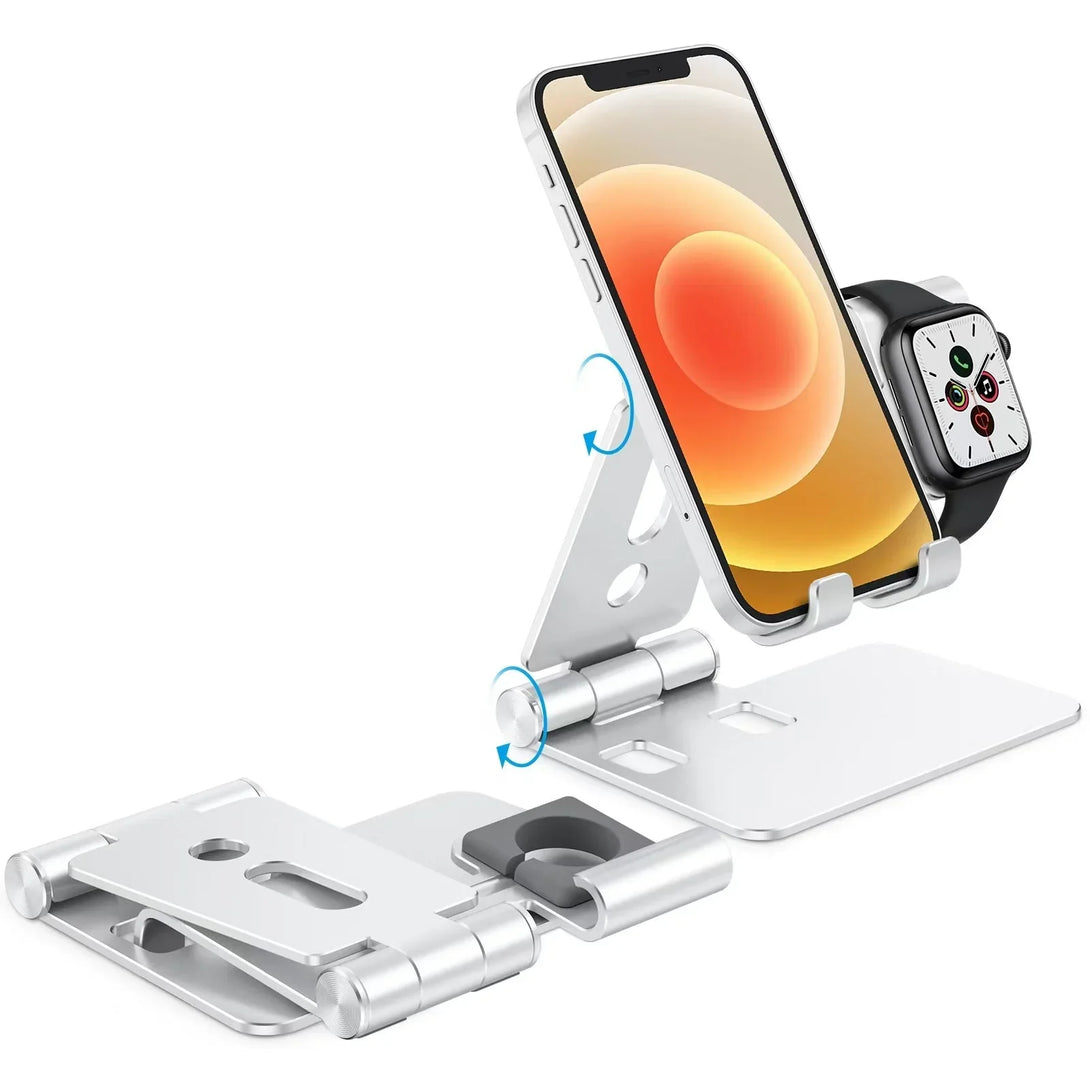 iDock 2 in 1 Design Mobile Phone Desktop Stand Compatible with 3.5 - 12.9 Inch Smart Devices and Apple Watch - iDock Laptopstand