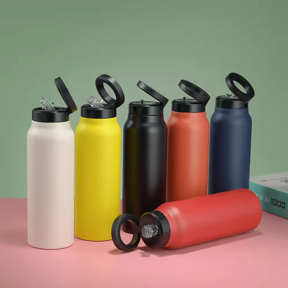 iDock 2024 750ml Multi - function Portable Water Bottle with Magnetic Phone Holder for Desk Outdoor and Indoor Use - iDock Laptopstand