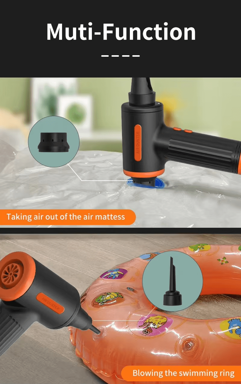 iDock 2024 Year 7500mAh Electrical Mini Air Duster Blowing Gun Portable Electric Factory Cordless Air Duster - iDock Laptopstand