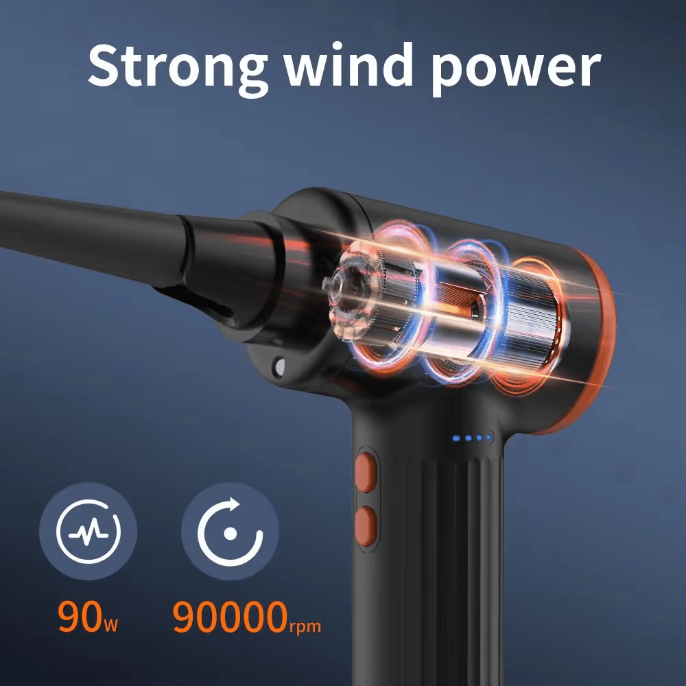iDock 2024 Year 7500mAh Electrical Mini Air Duster Blowing Gun Portable Electric Factory Cordless Air Duster - iDock Laptopstand