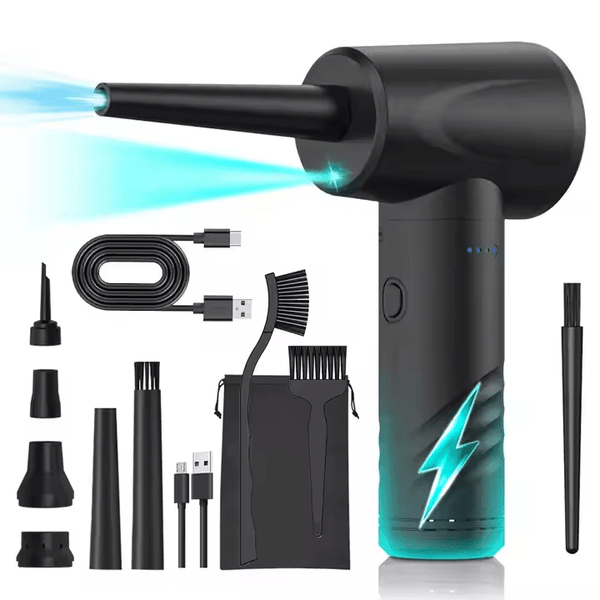 iDock 3 Gears Duster Spray Compressed Electric Air Blower 6000mAh Rechargeable PC Computer Duster Portable Cordless Air Duster - iDock Laptopstand