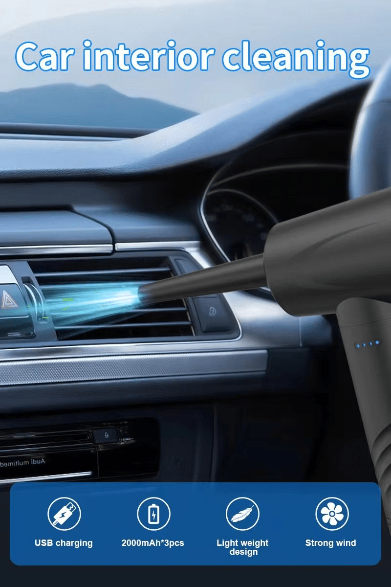 iDock 3 Gears Duster Spray Compressed Electric Air Blower 6000mAh Rechargeable PC Computer Duster Portable Cordless Air Duster - iDock Laptopstand