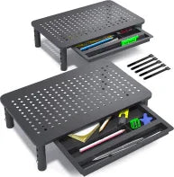 iDock 3 Height Adjustable with Metal Vented Monitor Riser Stand for Printer Laptop PC Desk - iDock Laptopstand