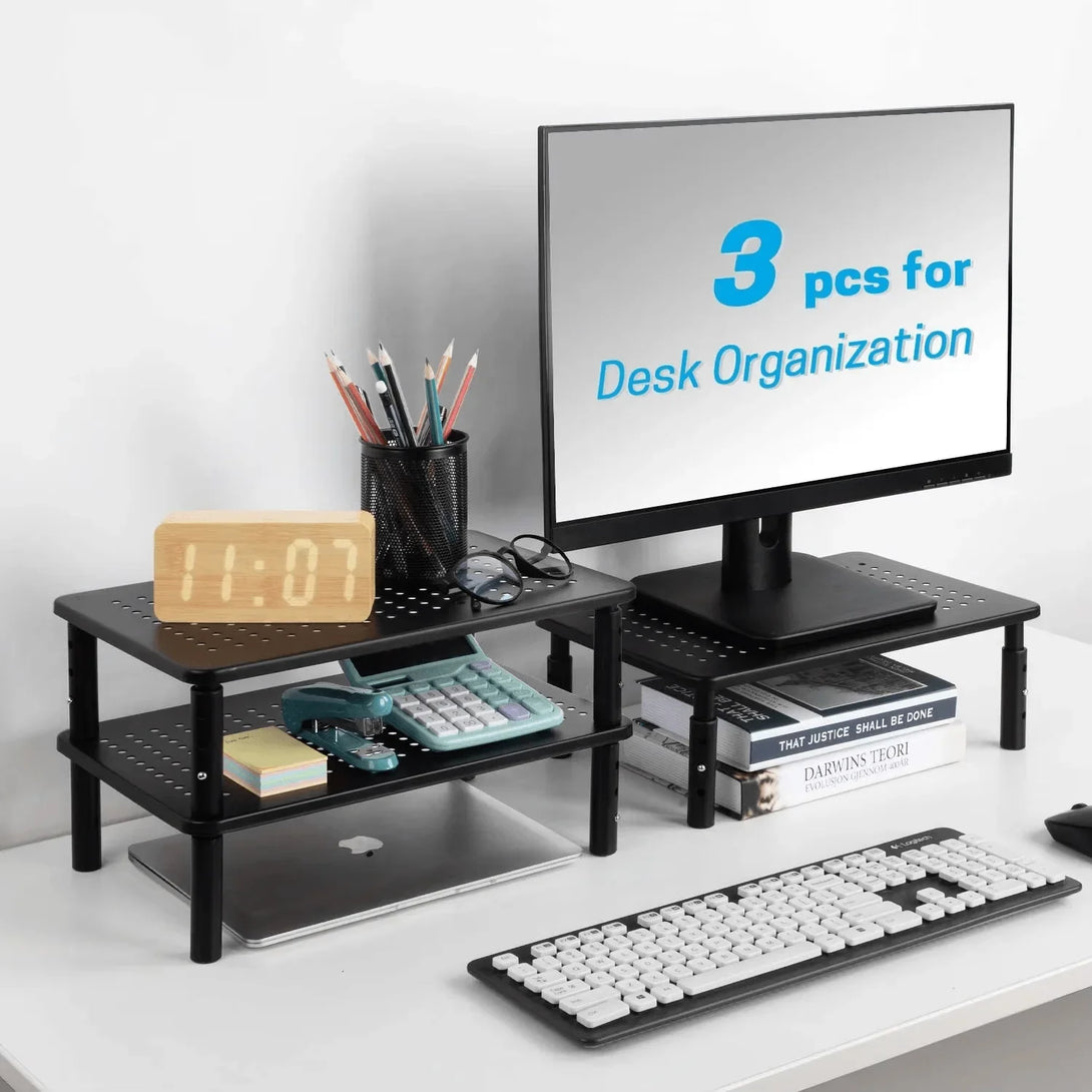 iDock 3 Height Adjustable with Metal Vented Monitor Riser Stand for Printer Laptop PC Desk - iDock Laptopstand