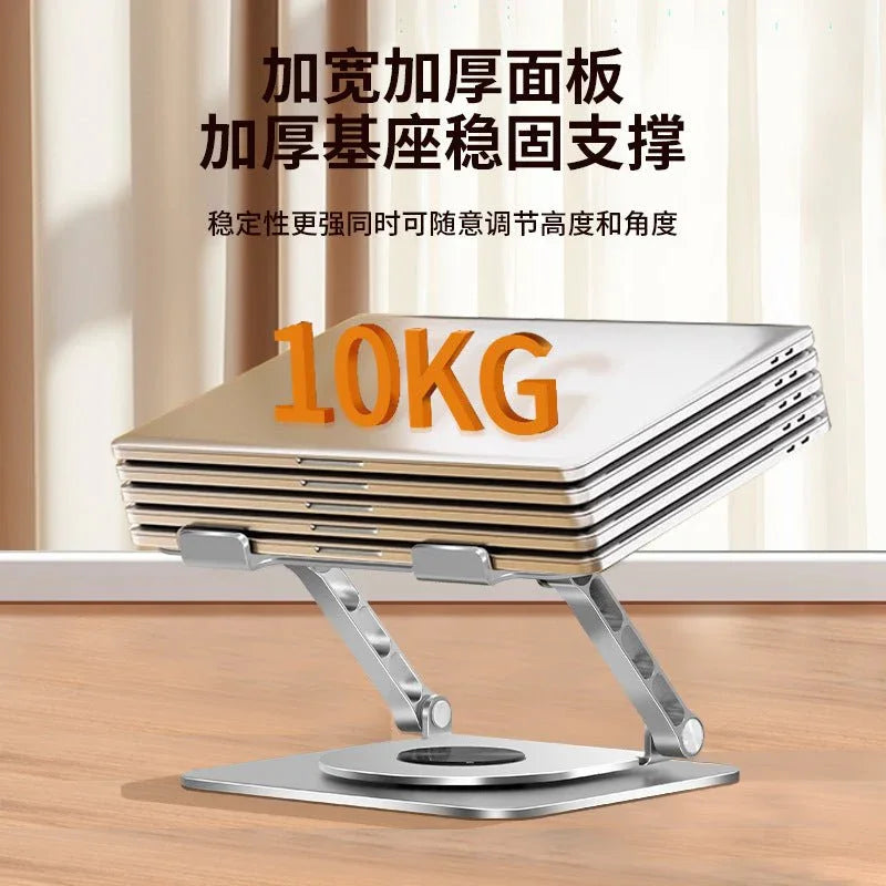 iDock 360 Degree Rotating Aluminium Alloy Adjustable Laptop Stand with Type - C and USB 3.0 HUB for HDMI 2.0 RJ45 Ethernet Docking Station - iDock Laptopstand