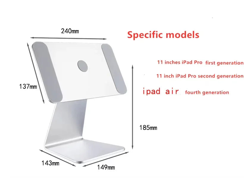 iDock Adjustable 360 rotation Cradle Mount Dock Magnetic tablet Holder stand for Apple iPad Pro 11''/12.9'' 3rd/4th/5th Generation - iDock Laptopstand