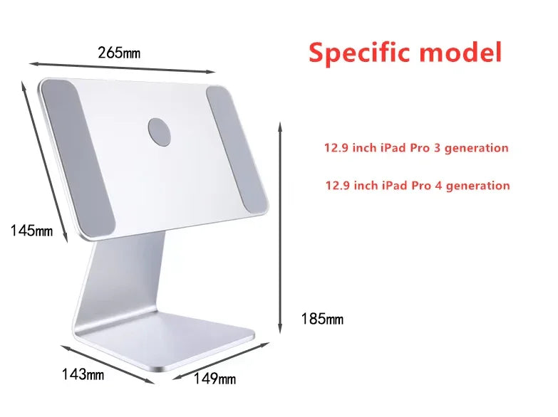 iDock Adjustable 360 rotation Cradle Mount Dock Magnetic tablet Holder stand for Apple iPad Pro 11''/12.9'' 3rd/4th/5th Generation - iDock Laptopstand