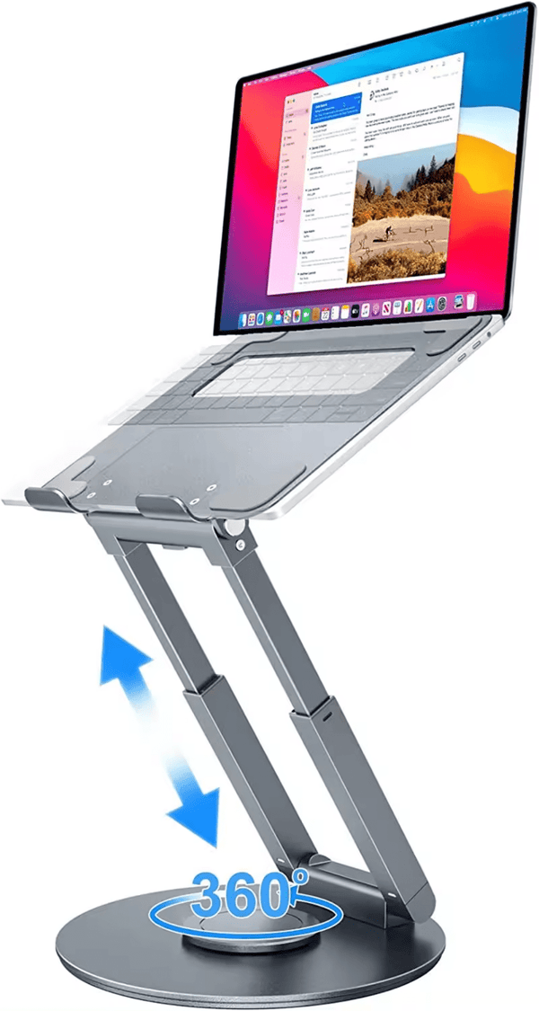 iDock Adjustable Ergonomic Sit to Stand Laptop Stand with 360 Swivel Base Computer Stand - iDock Laptopstand