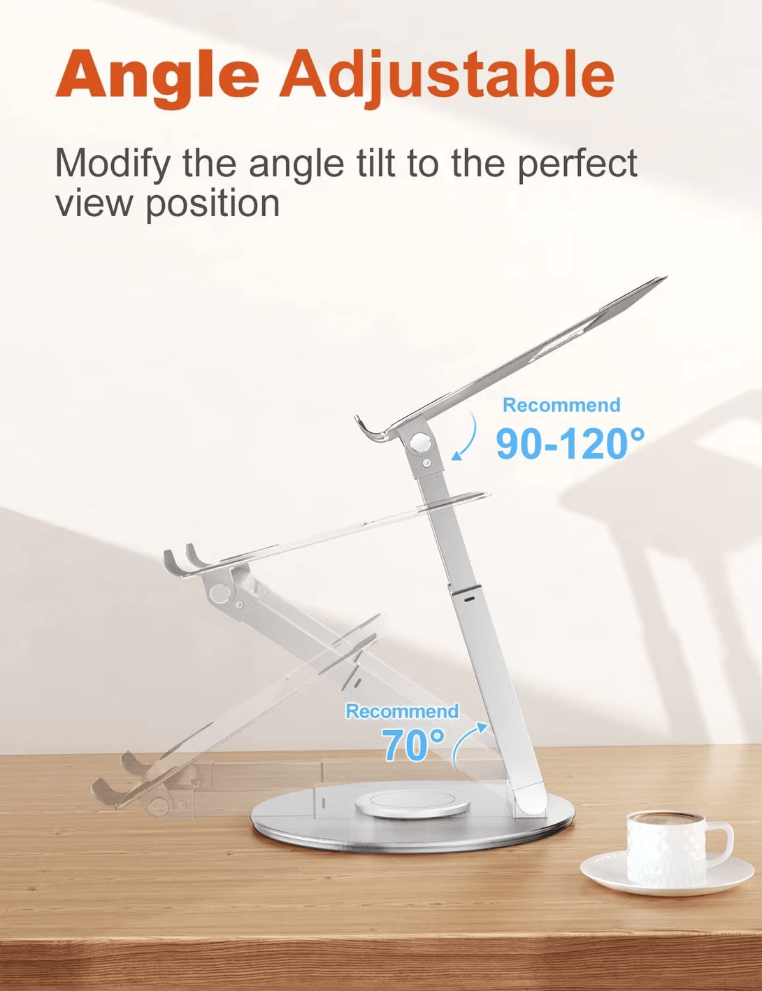 iDock Adjustable Ergonomic Sit to Stand Laptop Stand with 360 Swivel Base Computer Stand - iDock Laptopstand